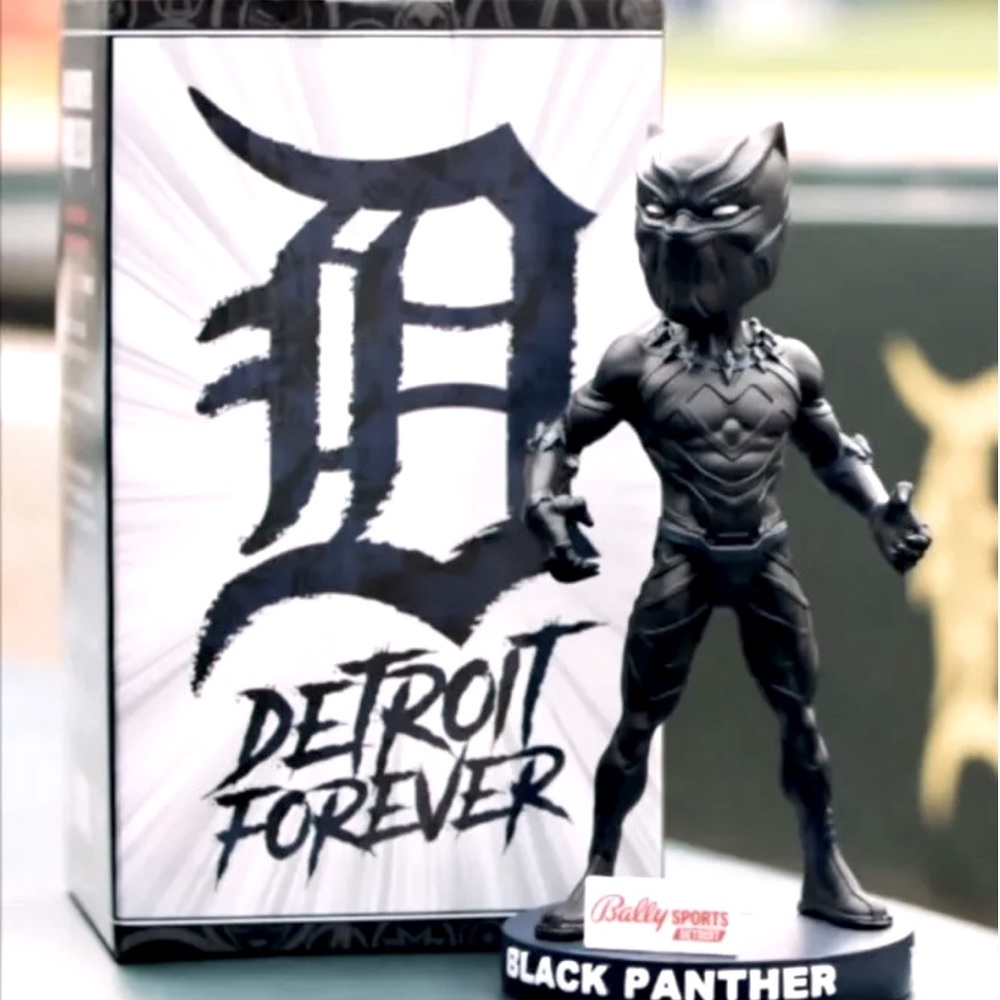 2023 Detroit Tigers Black Panther Bobblehead